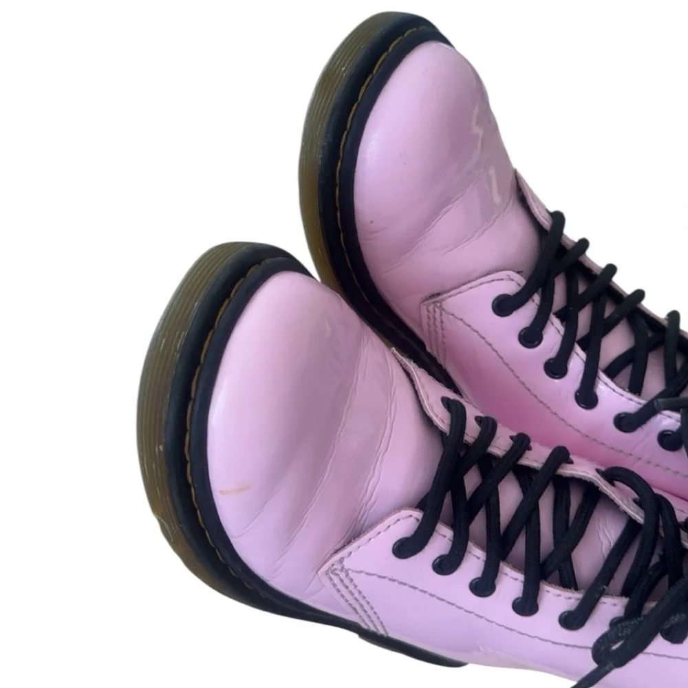 Dr. Martens‎ Girls Junior 1460 Pink Patent Leather Boots Size 2